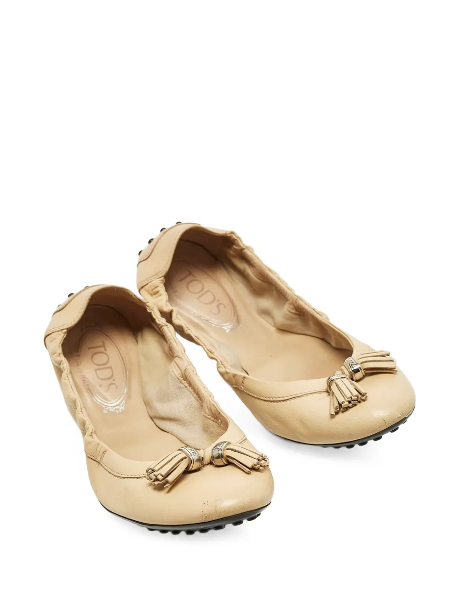 scrunch tassel ballet flats 8