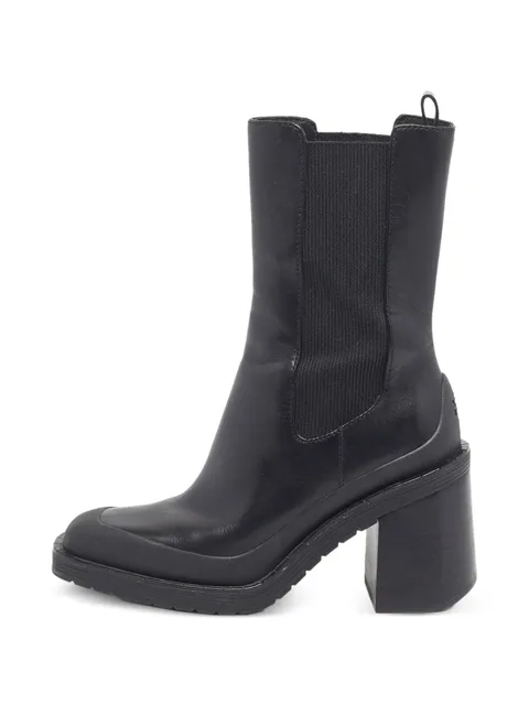 leather heel boots
