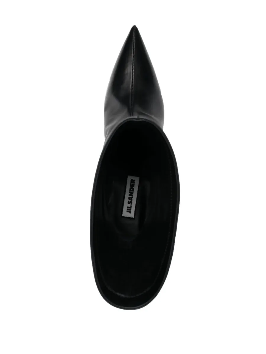 pointed-toe leather boots 7