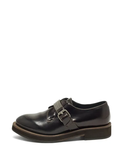 Monili buckle-strap derby shoes