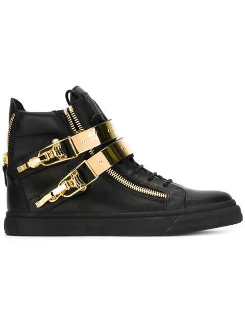 'Skylar' detail hi-top sneakers