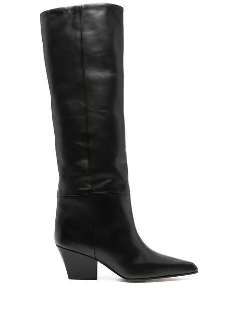 knee-high leather boots