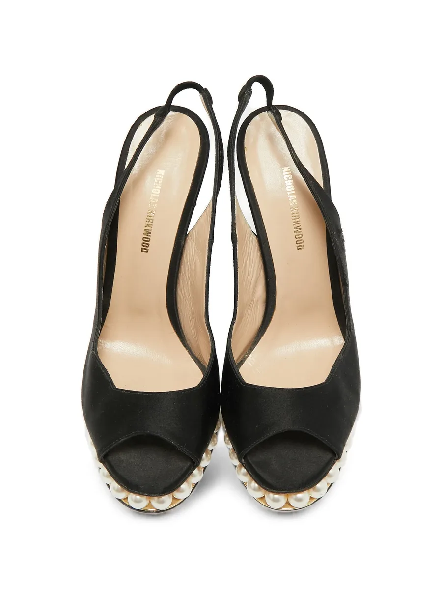faux-pearl platform sandals 5
