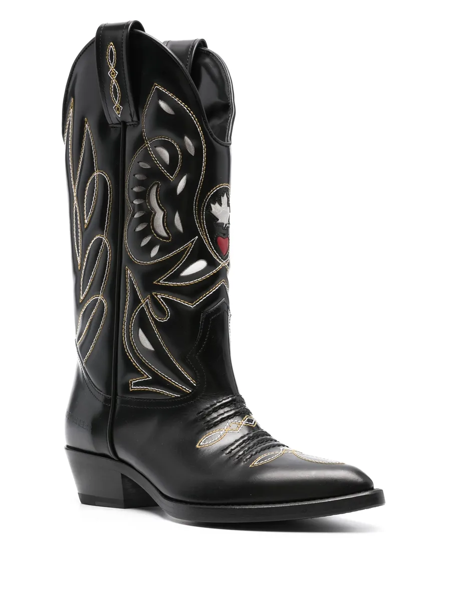 70mm cut-out leather mid-calf boots 4