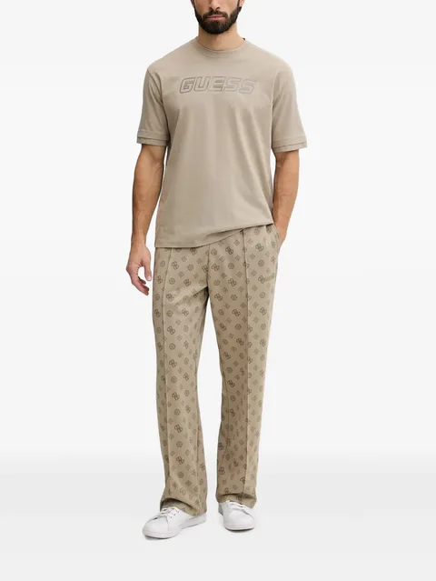 monogram-print track pants