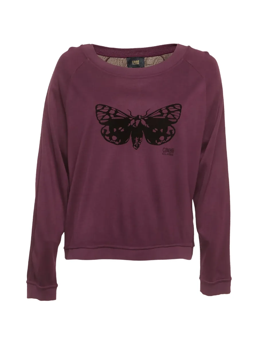 butterfly-detail wide-neck sweatshirt 2