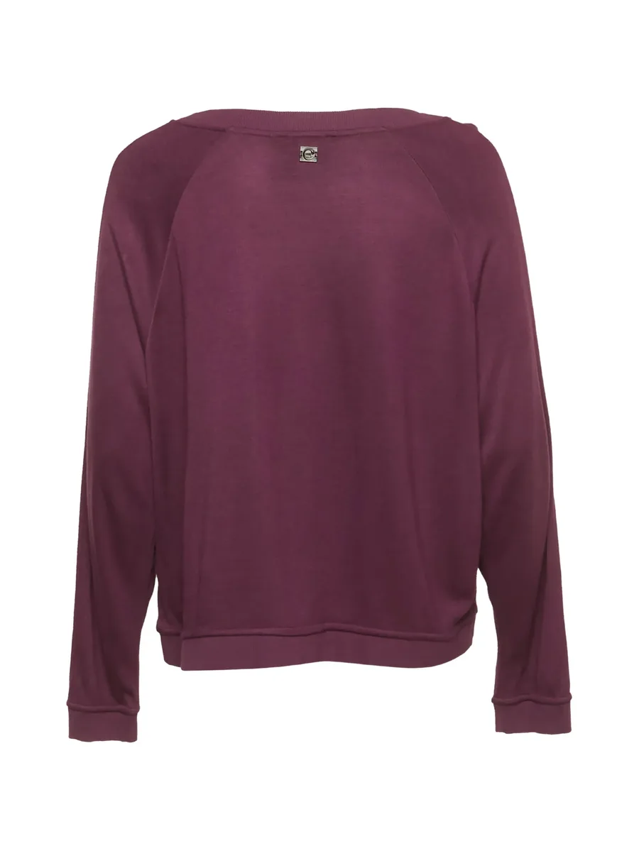 butterfly-detail wide-neck sweatshirt 4