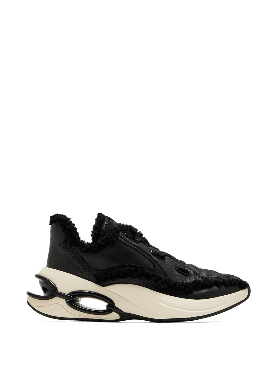 shearling-trim chunky-sole sneakers 2