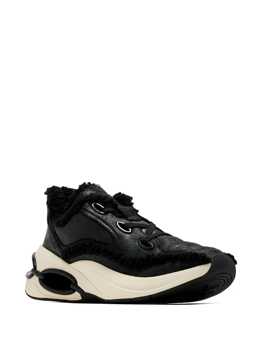 shearling-trim chunky-sole sneakers 3