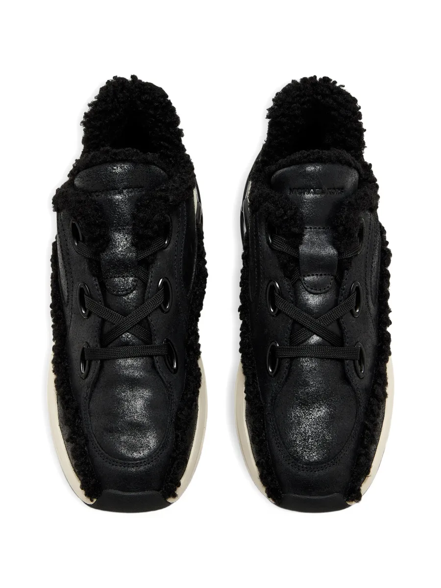 shearling-trim chunky-sole sneakers 5