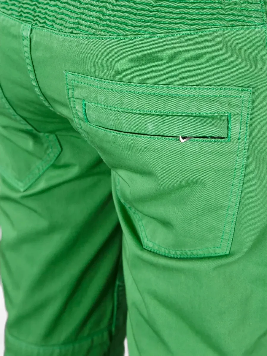ribbed-panel Biker jeans 9