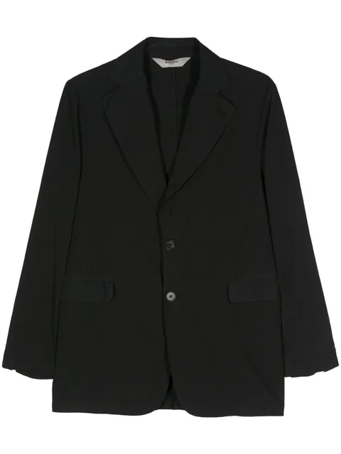 single-breasted cotton blazer