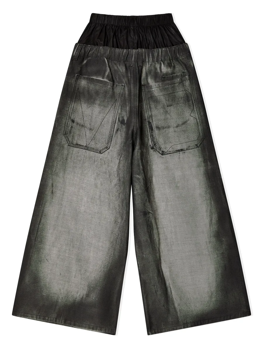 distressed-finish wide-leg jeans 4