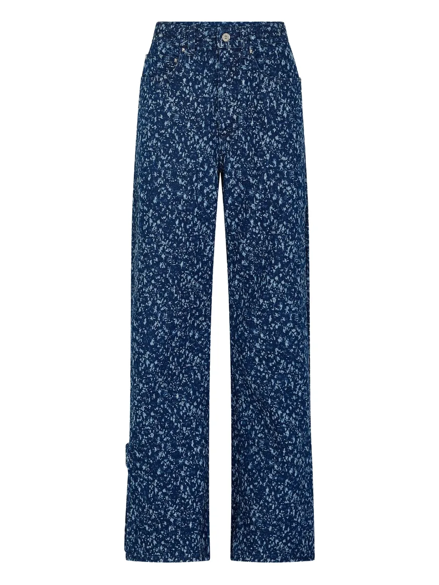 splatter-print baggy jeans 1