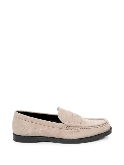 замшевые лоферы