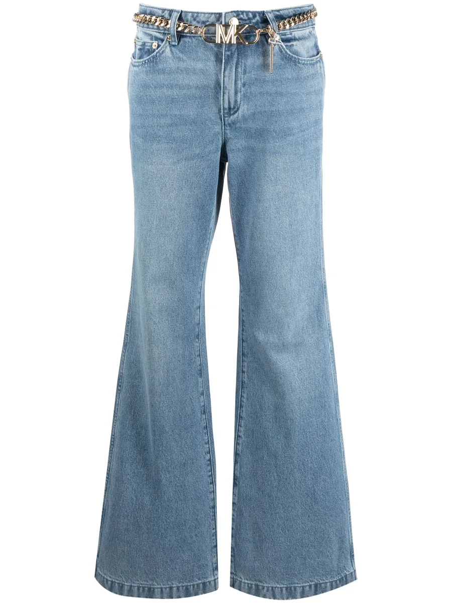 джинсы bootcut с поясом 2