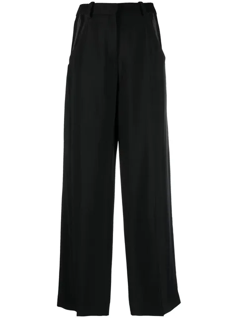 wide-leg cut-out trousers