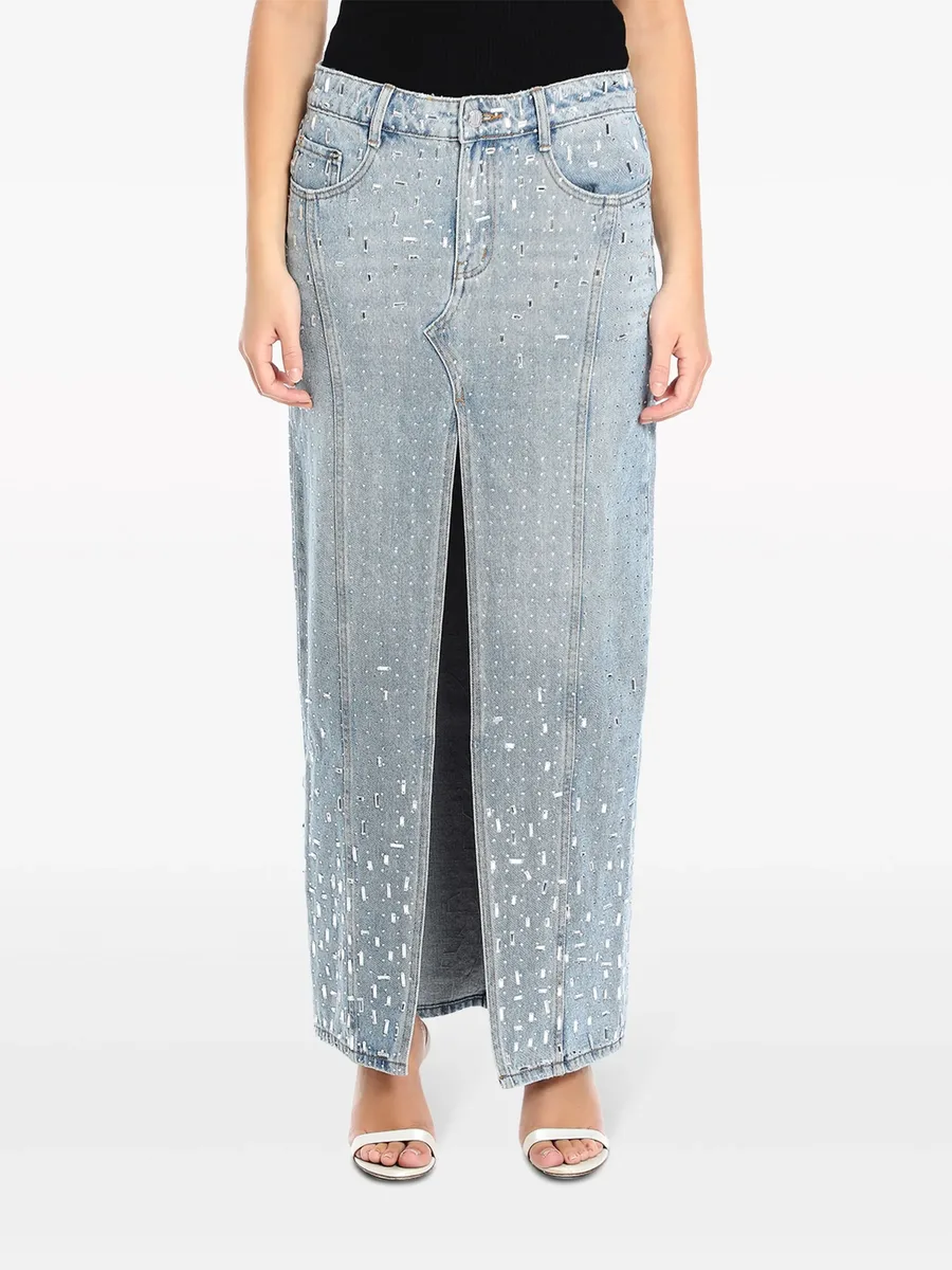 crystal-embellished denim skirt 4