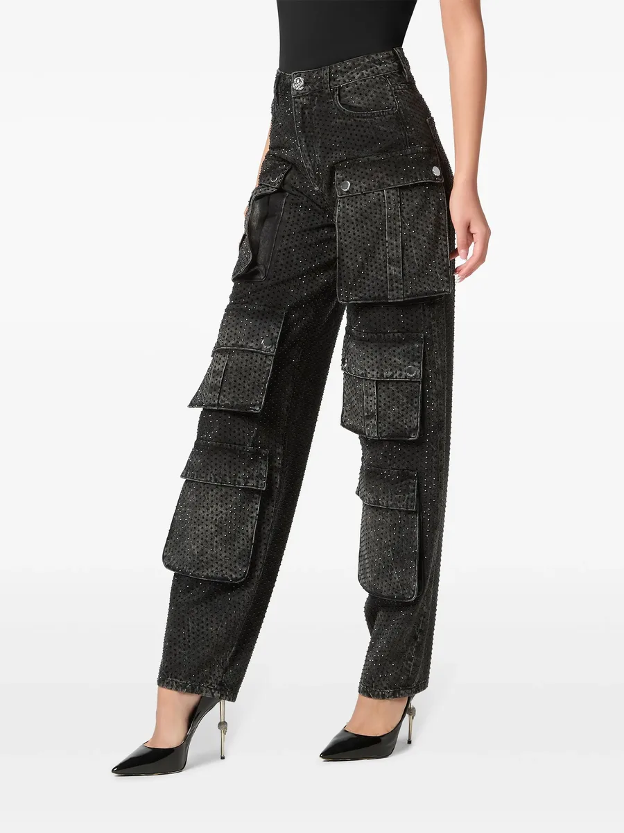 embellished cargo jeans 5