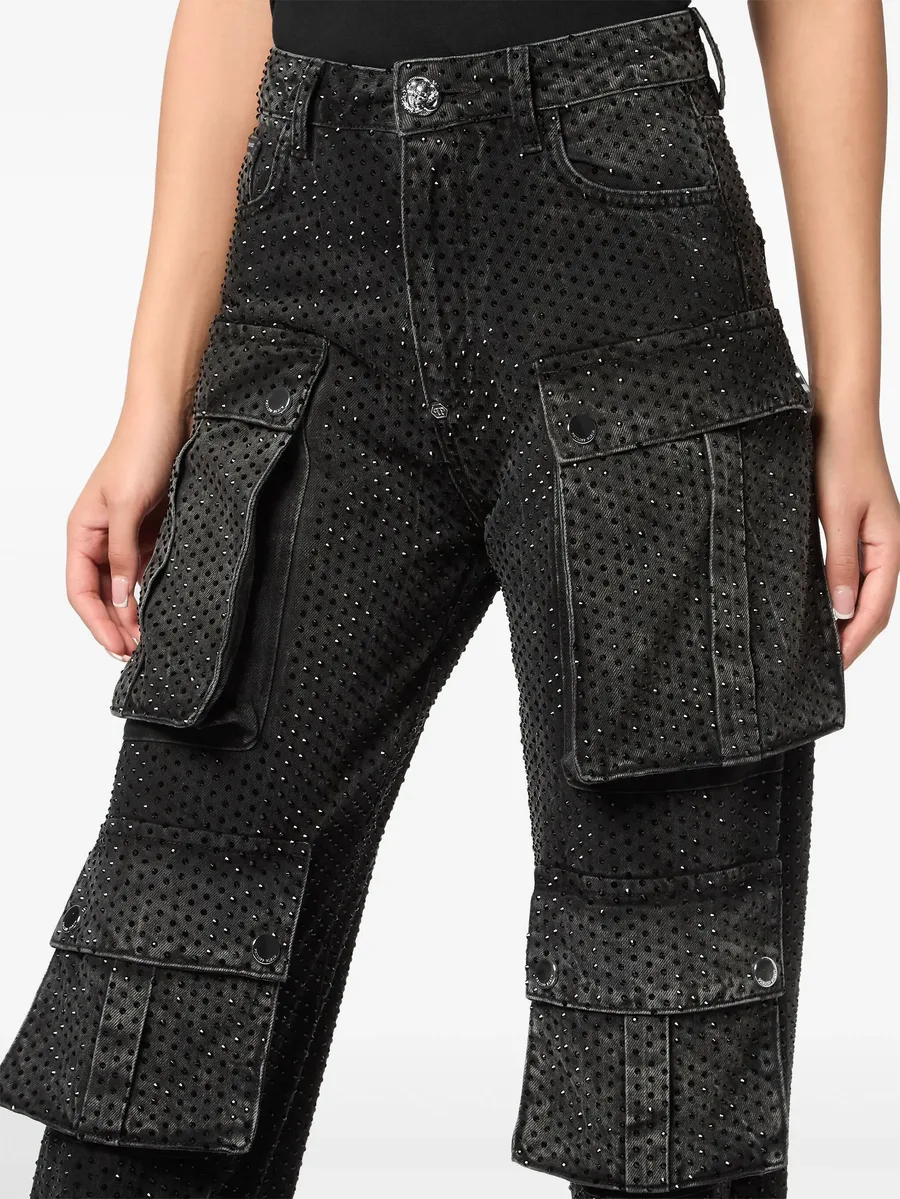 embellished cargo jeans 9