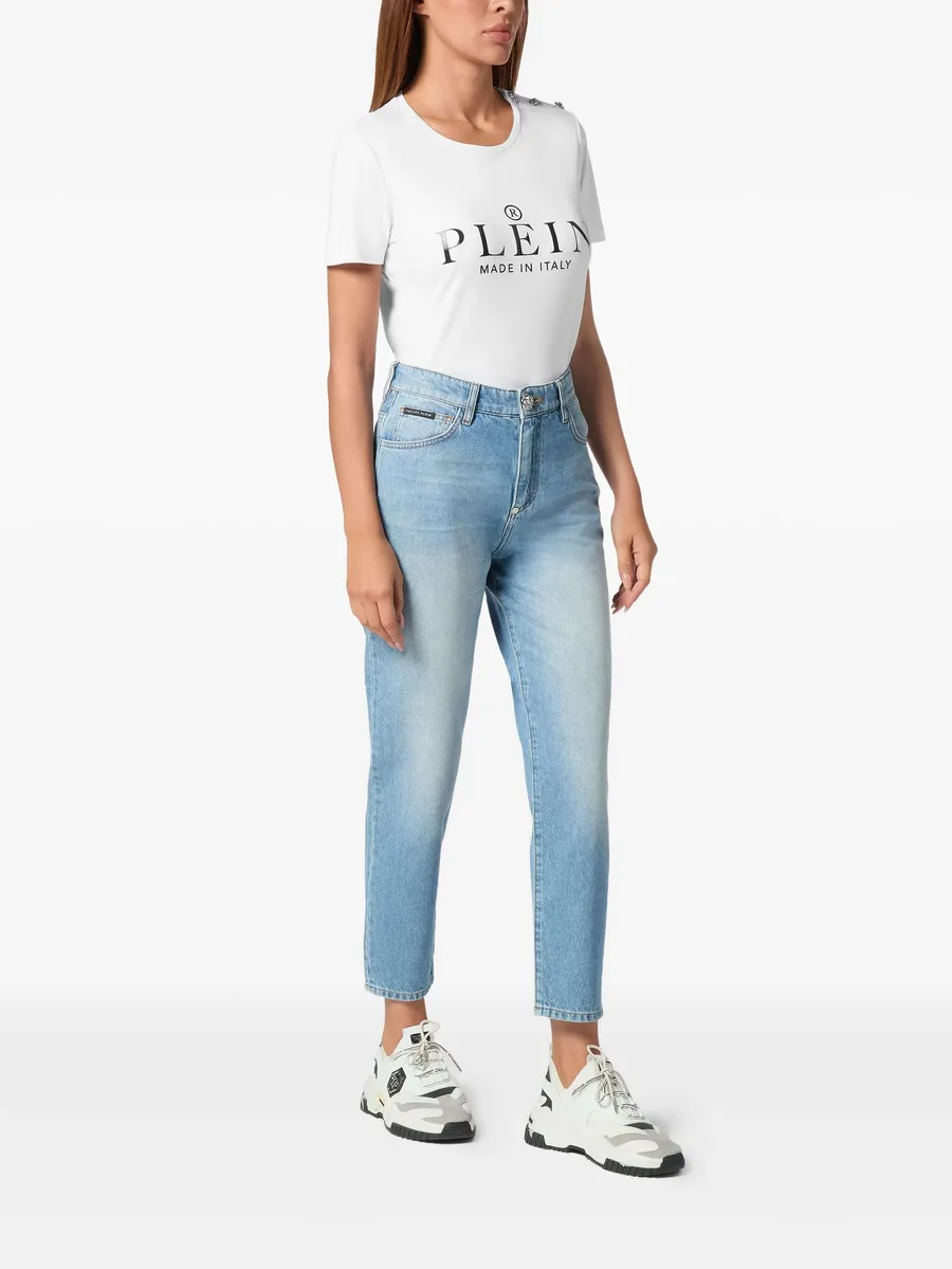 logo-appliqué jeans 4