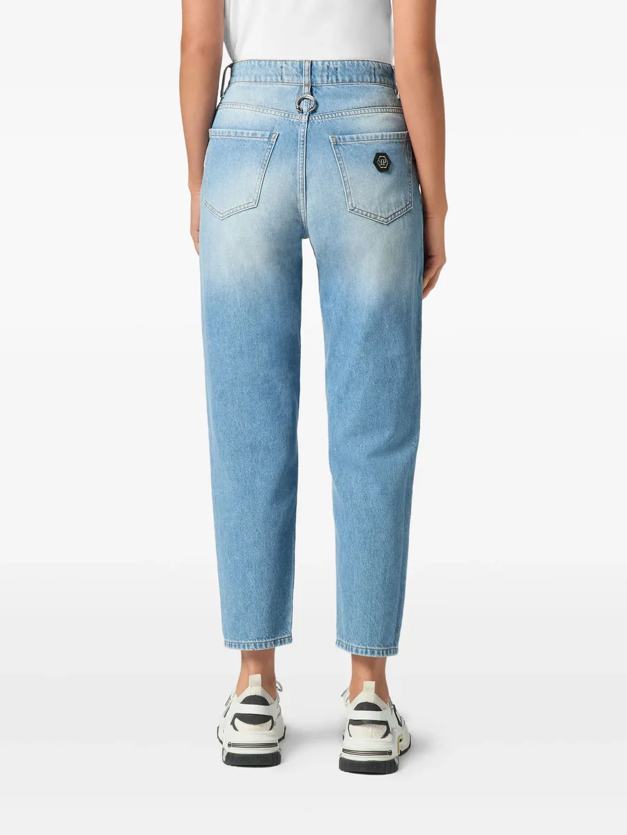 logo-appliqué jeans 7