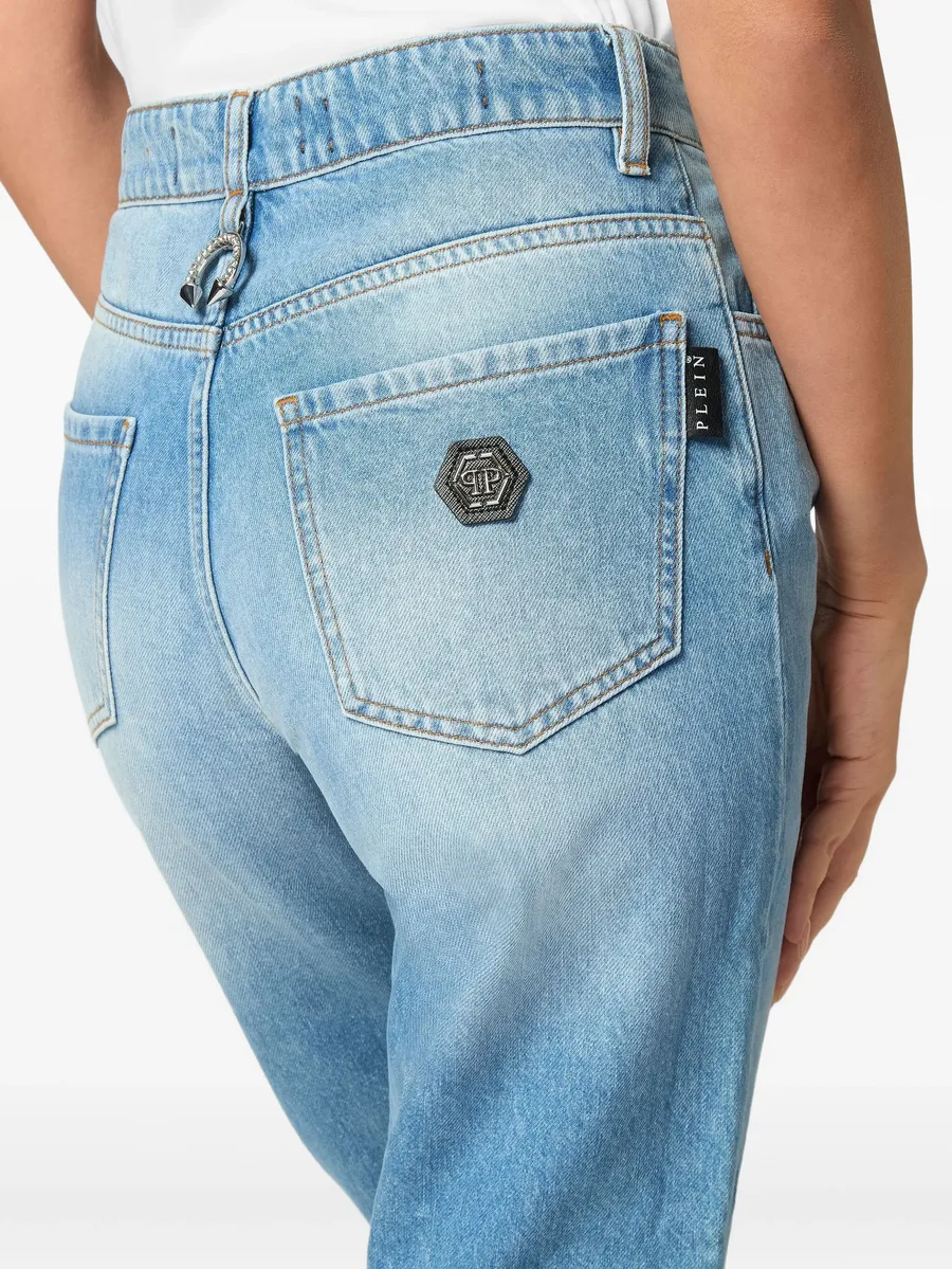 logo-appliqué jeans 10