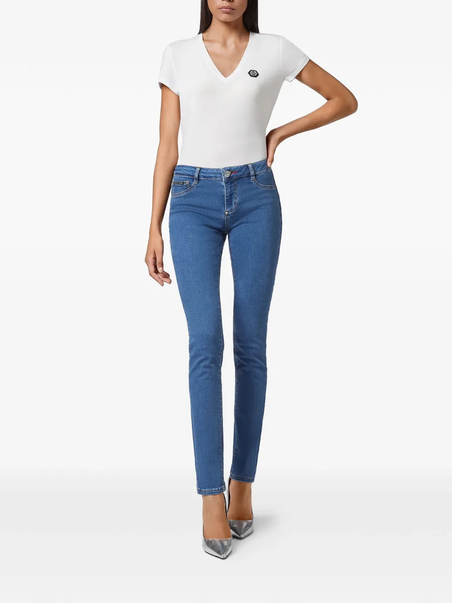 logo-plaque skinny-fit jeans 3