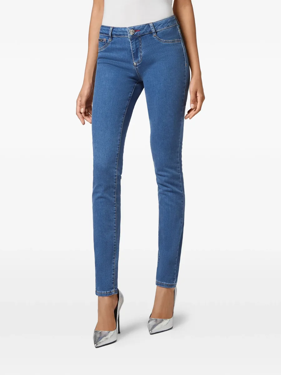 logo-plaque skinny-fit jeans 6