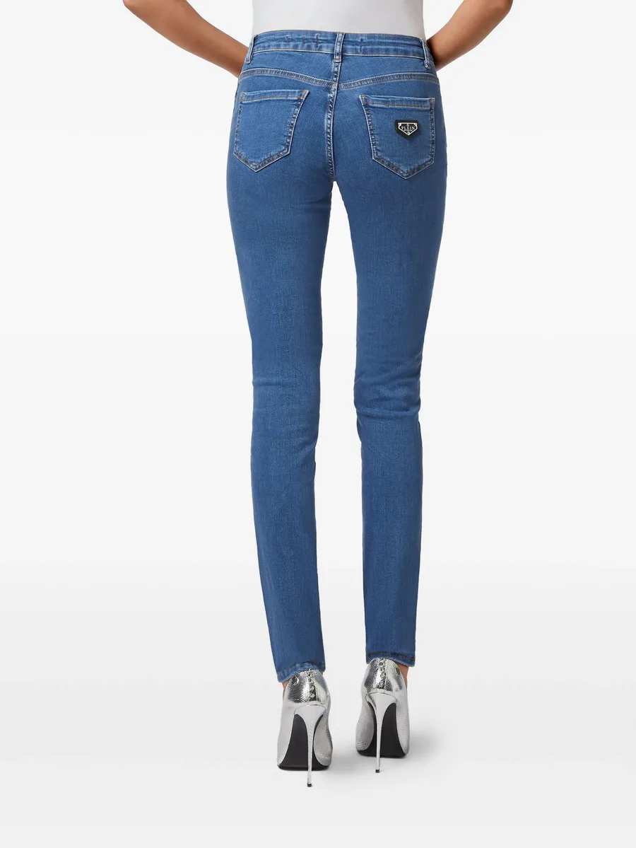 logo-plaque skinny-fit jeans 8