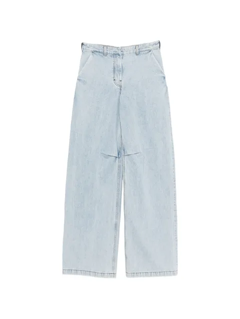 blue wide leg jeans