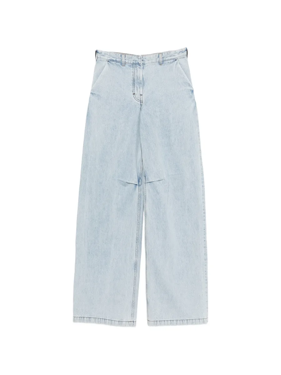blue wide leg jeans 2