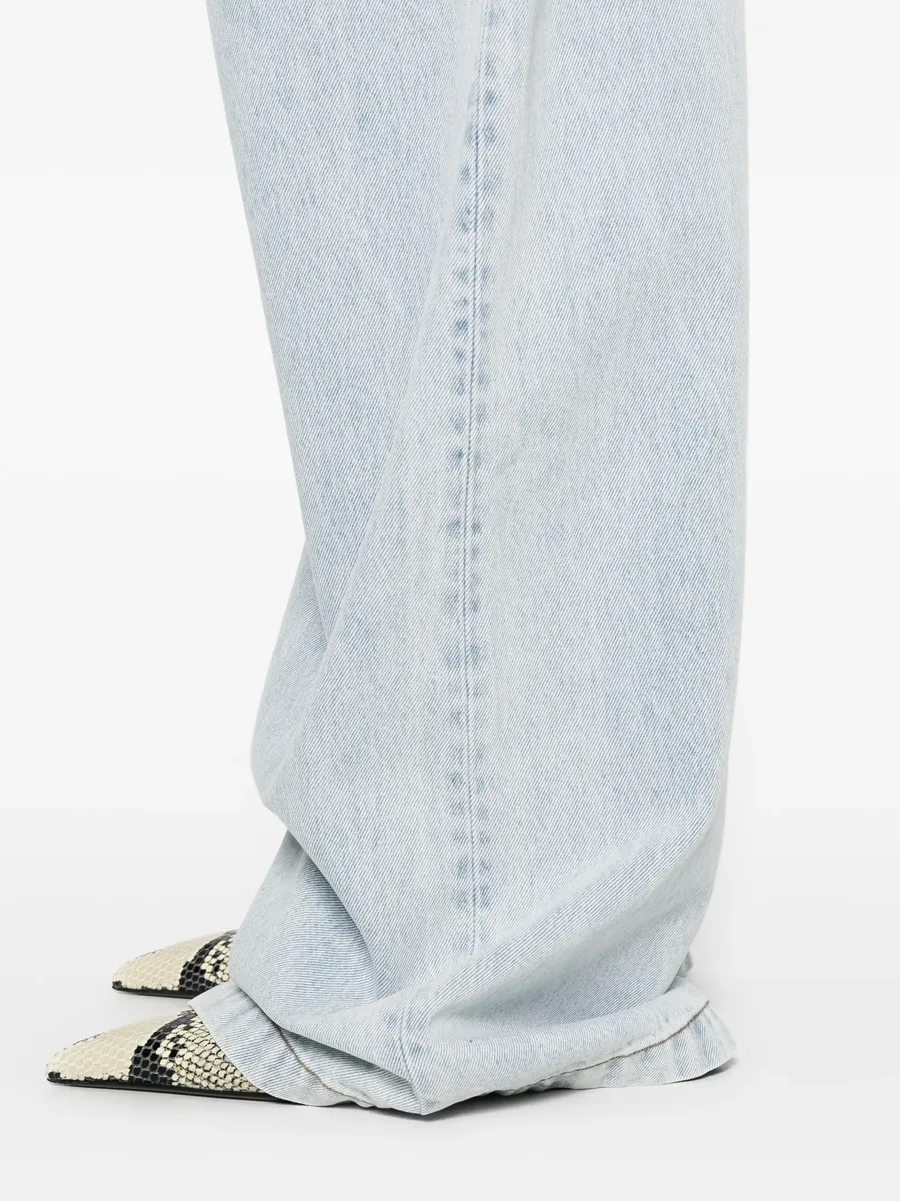 blue wide leg jeans 10