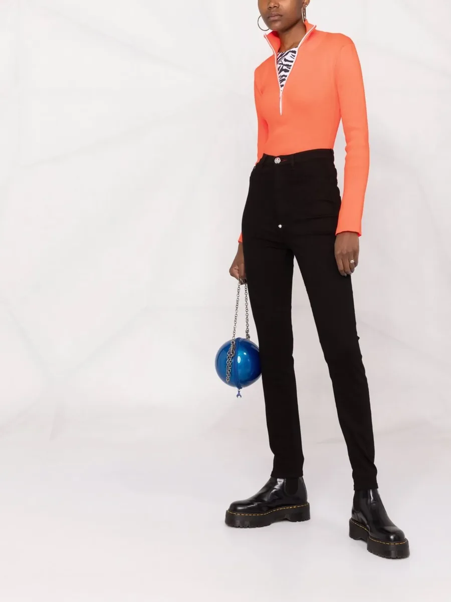 Super high-waisted denim jeggings 12