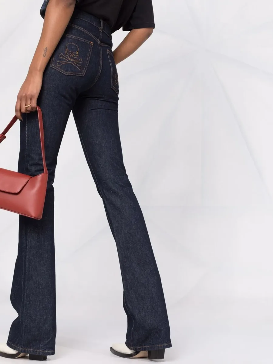 high-waisted flared jeans 6