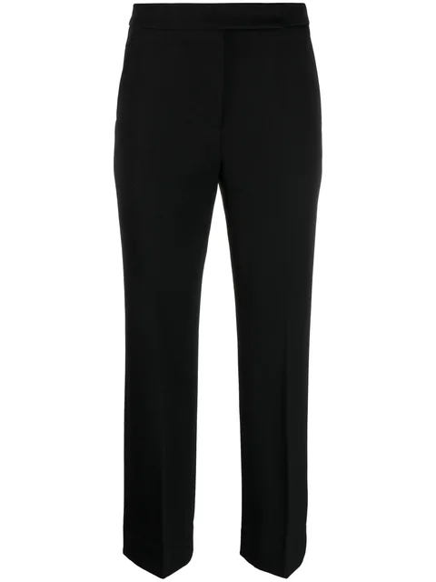 cropped wool tailored trousers