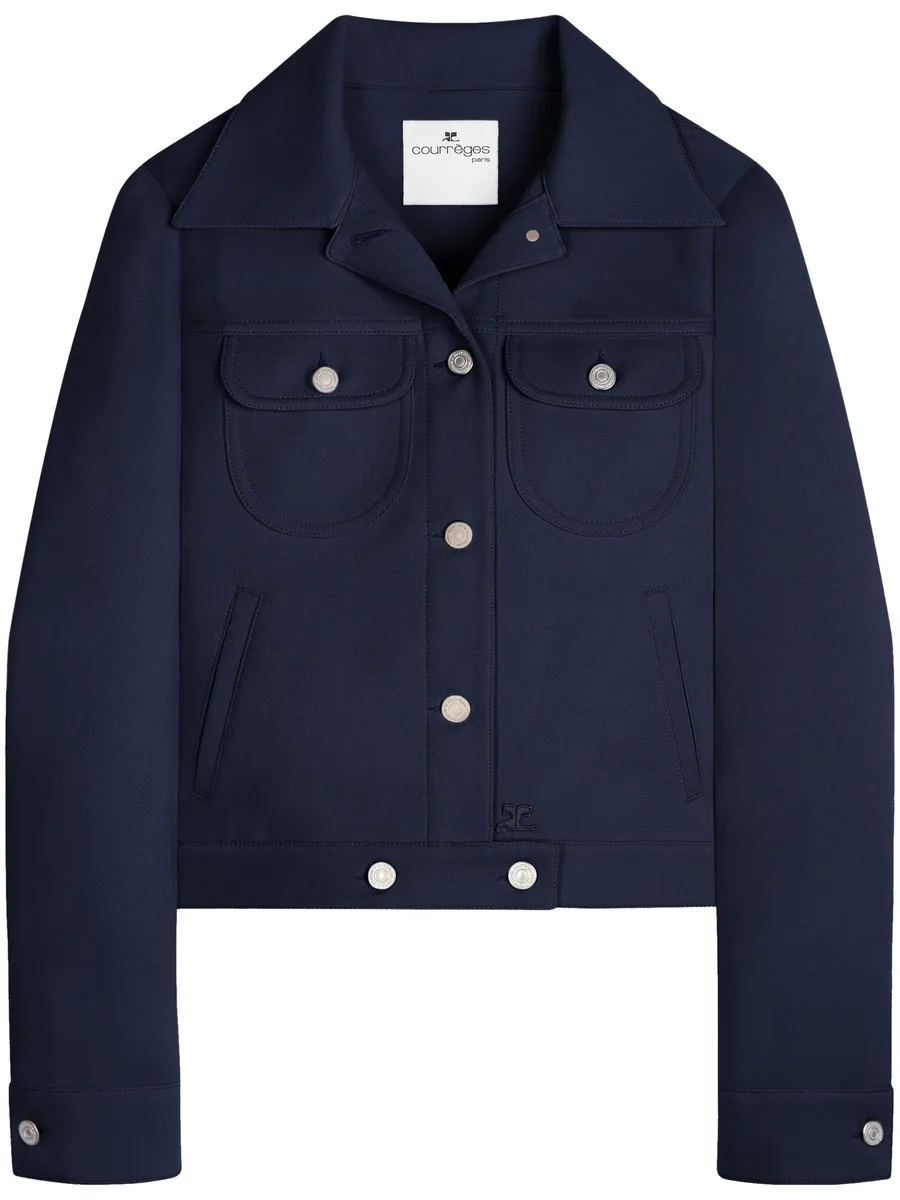 Trucker button-fastening twill jacket 2
