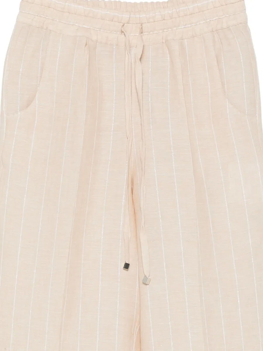 drawstring striped trousers 6