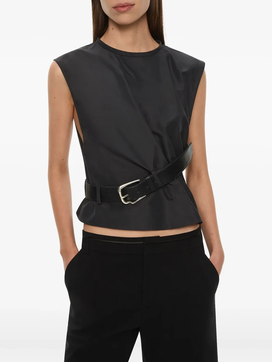 Locus belted taffeta tank top 2