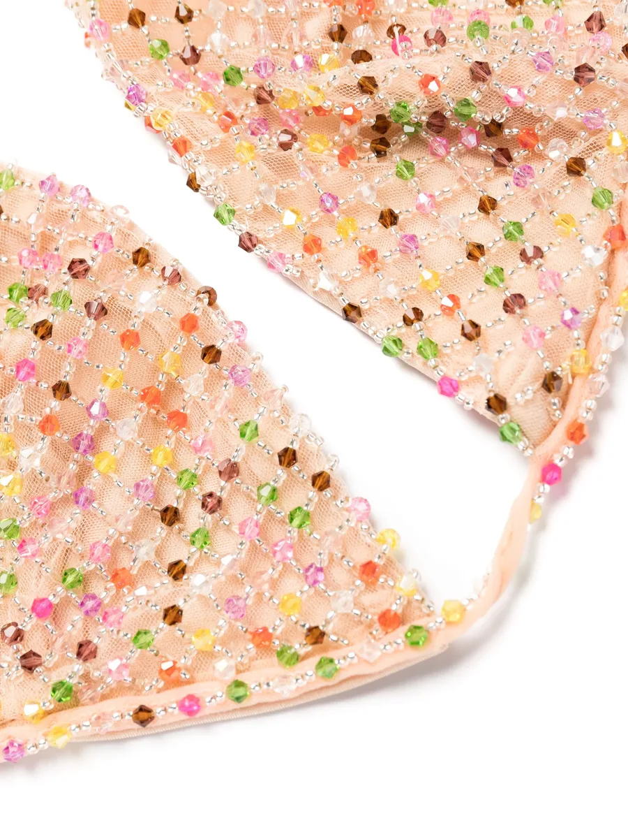 bead-embellished tulle-overlay bikini 8
