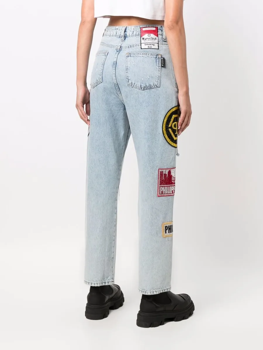 patchwork boyfriend jeans 8