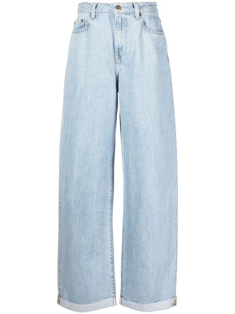 high-waist wide-leg jeans