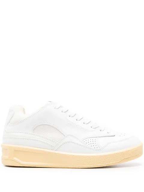 logo-debossed panelled sneakers