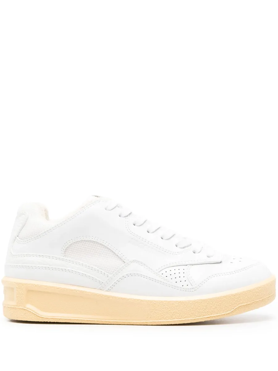 logo-debossed panelled sneakers 1