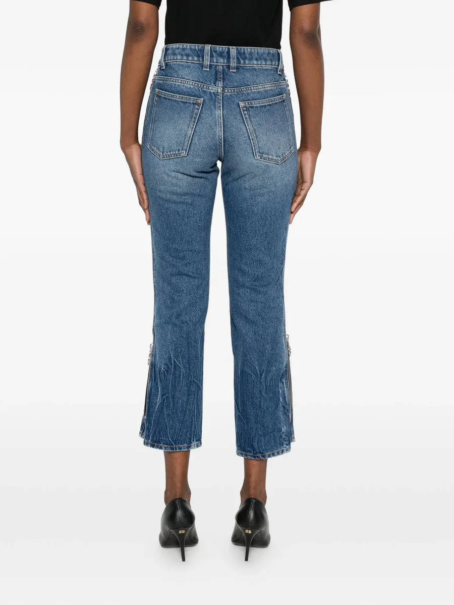 zip-detail cropped jeans 8