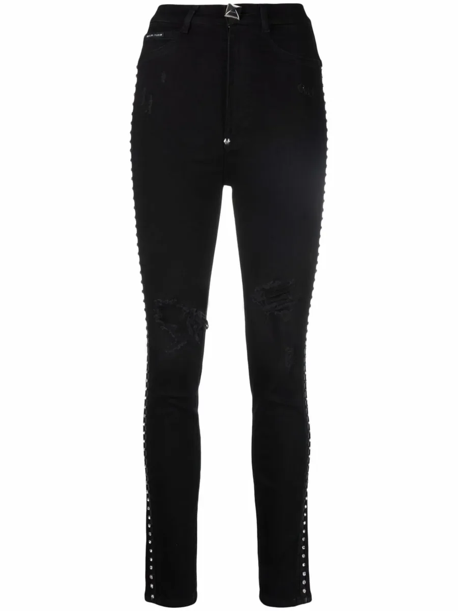 crystal-embellished jeggings 1