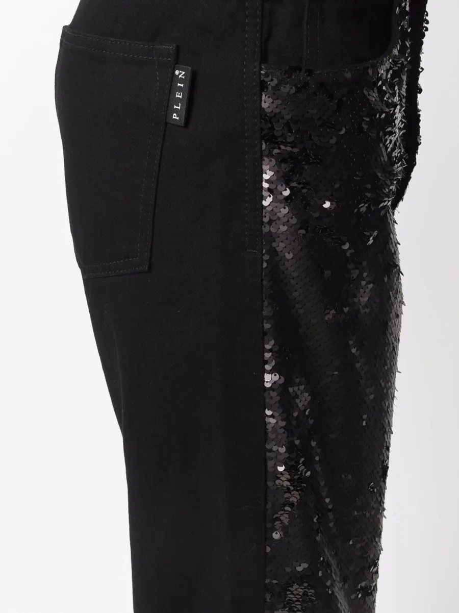 high-waisted sequined jeans 9