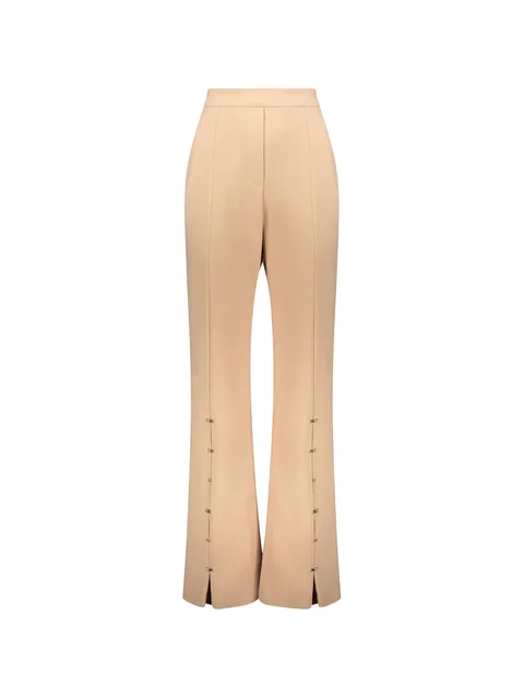 button-embellished trousers