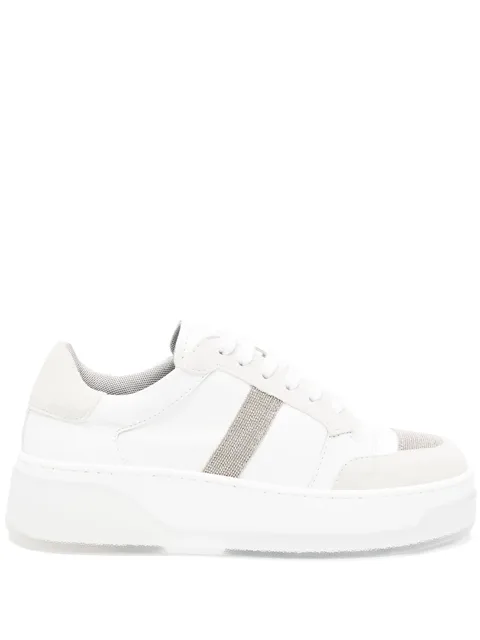 glitter-detail low-top sneakers