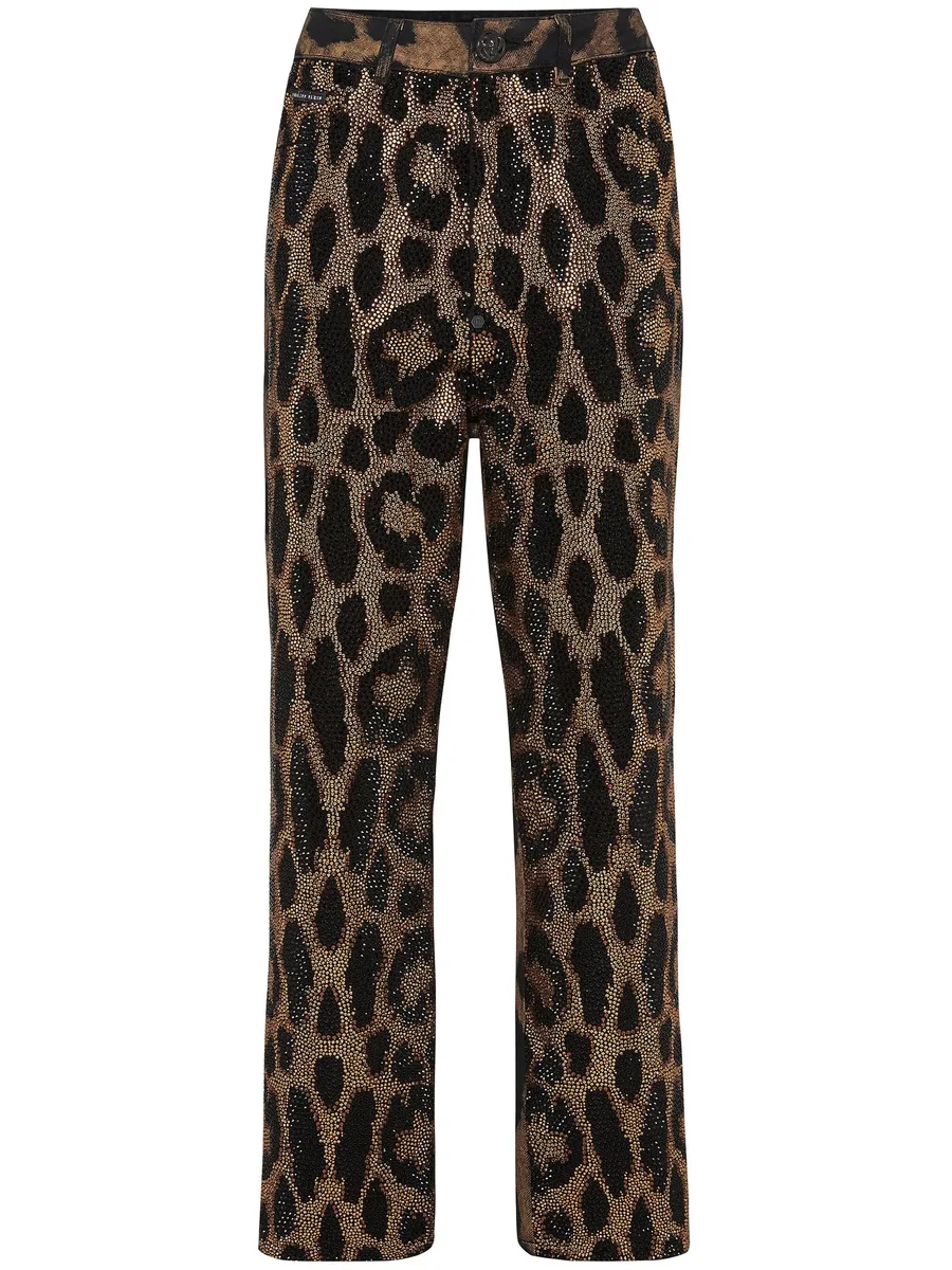 crystal-embellished leopard jeans 2